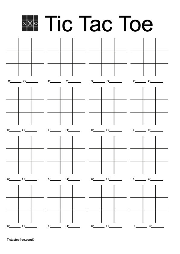 Tic Tac Toe Boards - Print Here  Tic tac toe, Tic tac toe board, Tic tac  toe free