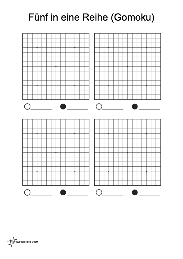 Fünf in eine Reihe (Gomoku) 2*2