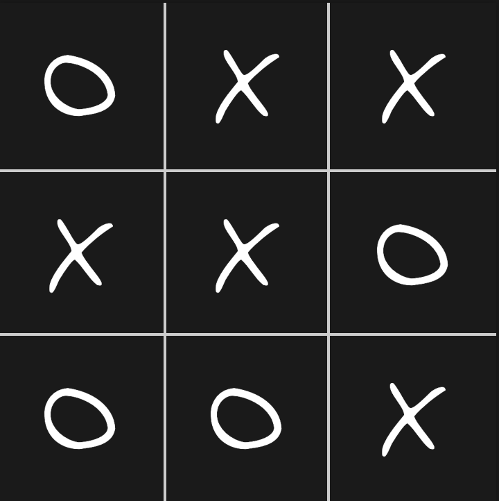 三目並べのゲームに必要な「X」と「O」の数はいくつですか