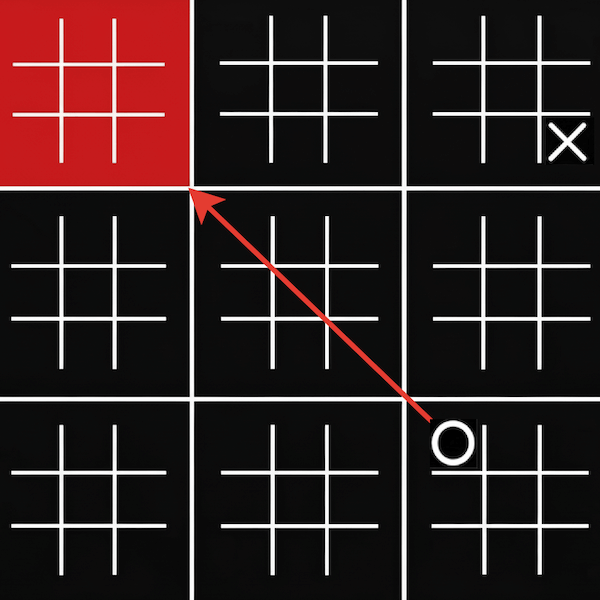 Первый ход в крестиках-ноликах Ультимейт